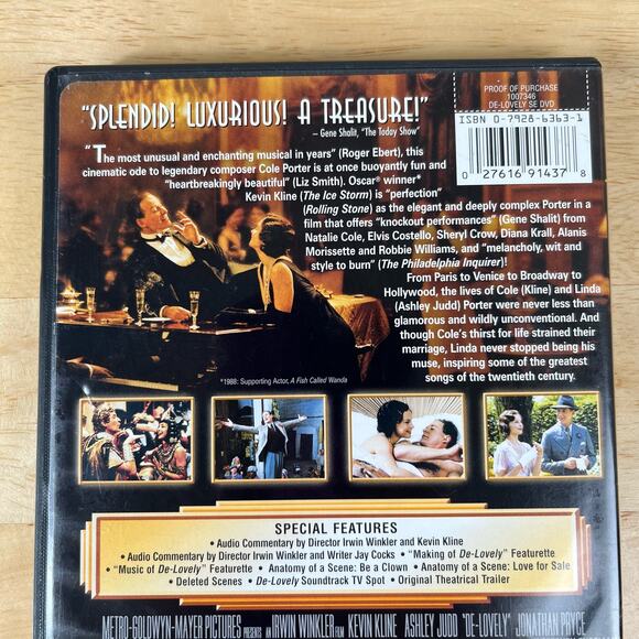 De-Lovely: The Cole Porter Story Special Edition DVD MGM Pictures 2004 - Picture 3 of 6